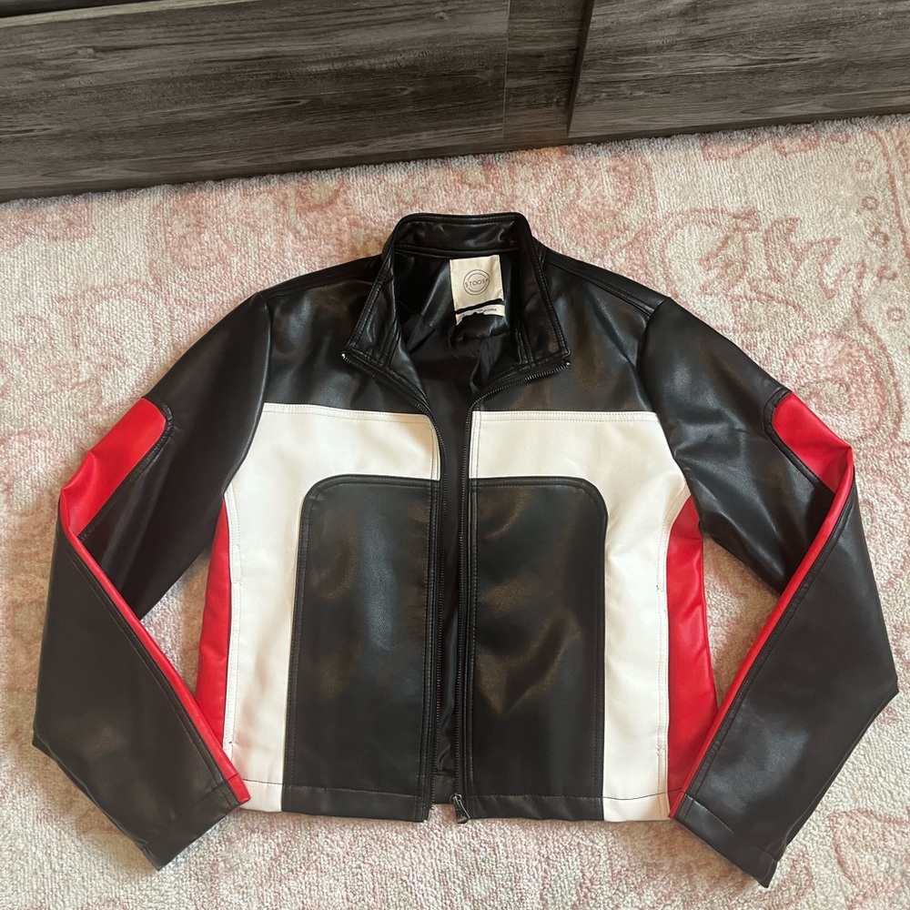 Stoosh Black Faux Leather Jacket
